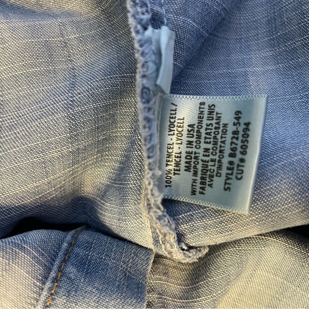 Bella Dahl Long Sleeve Chambray Shirt Dress M - Picture 7 of 7